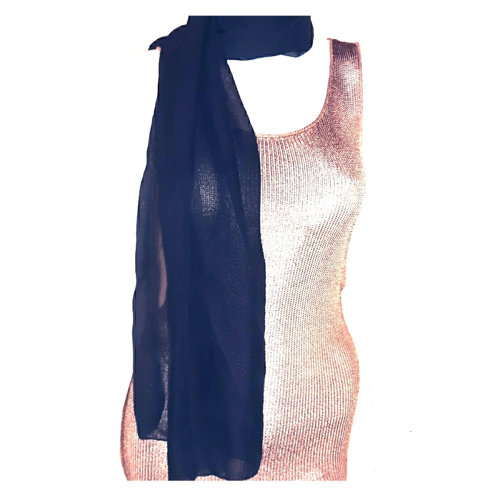 Long Sheer Black Scarf